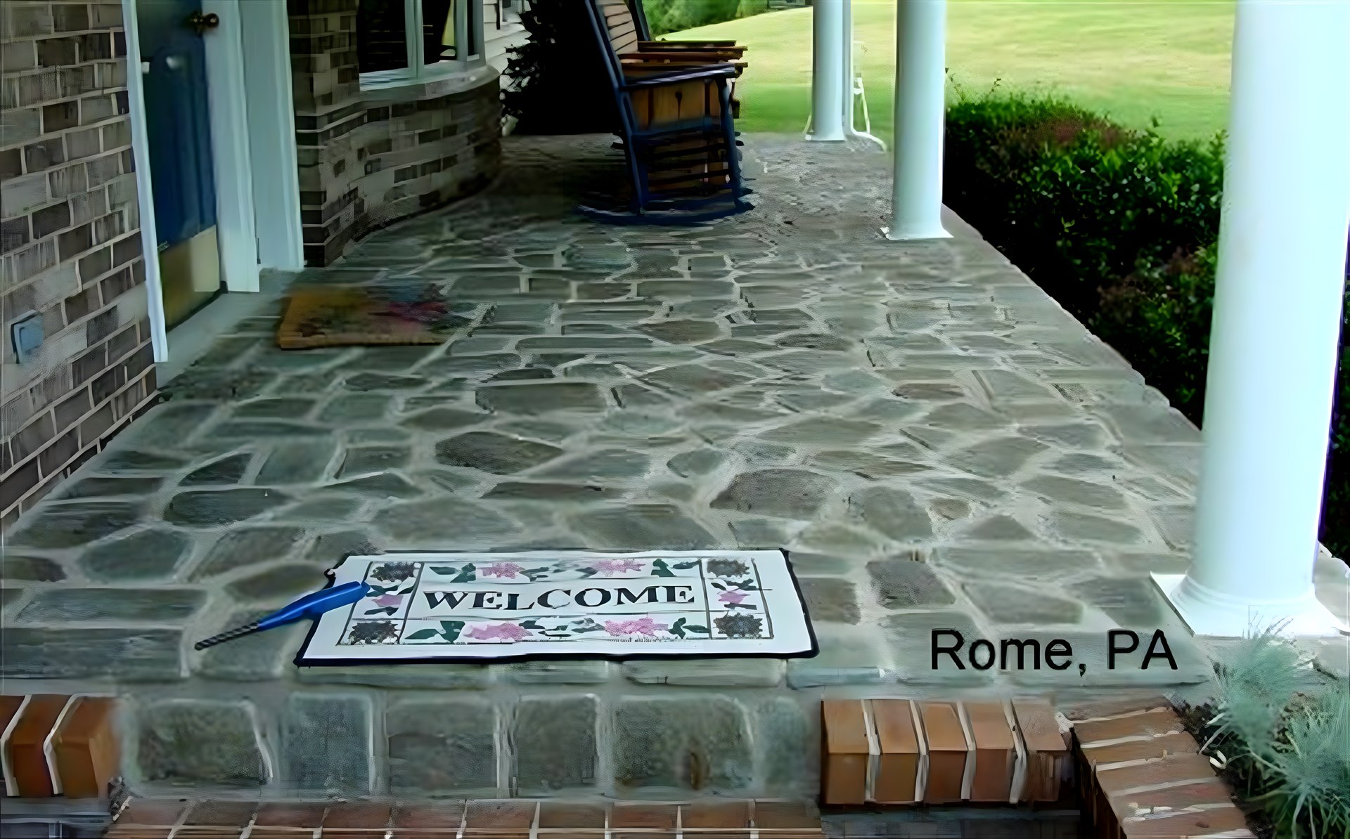 Stone patio project in Rome PA