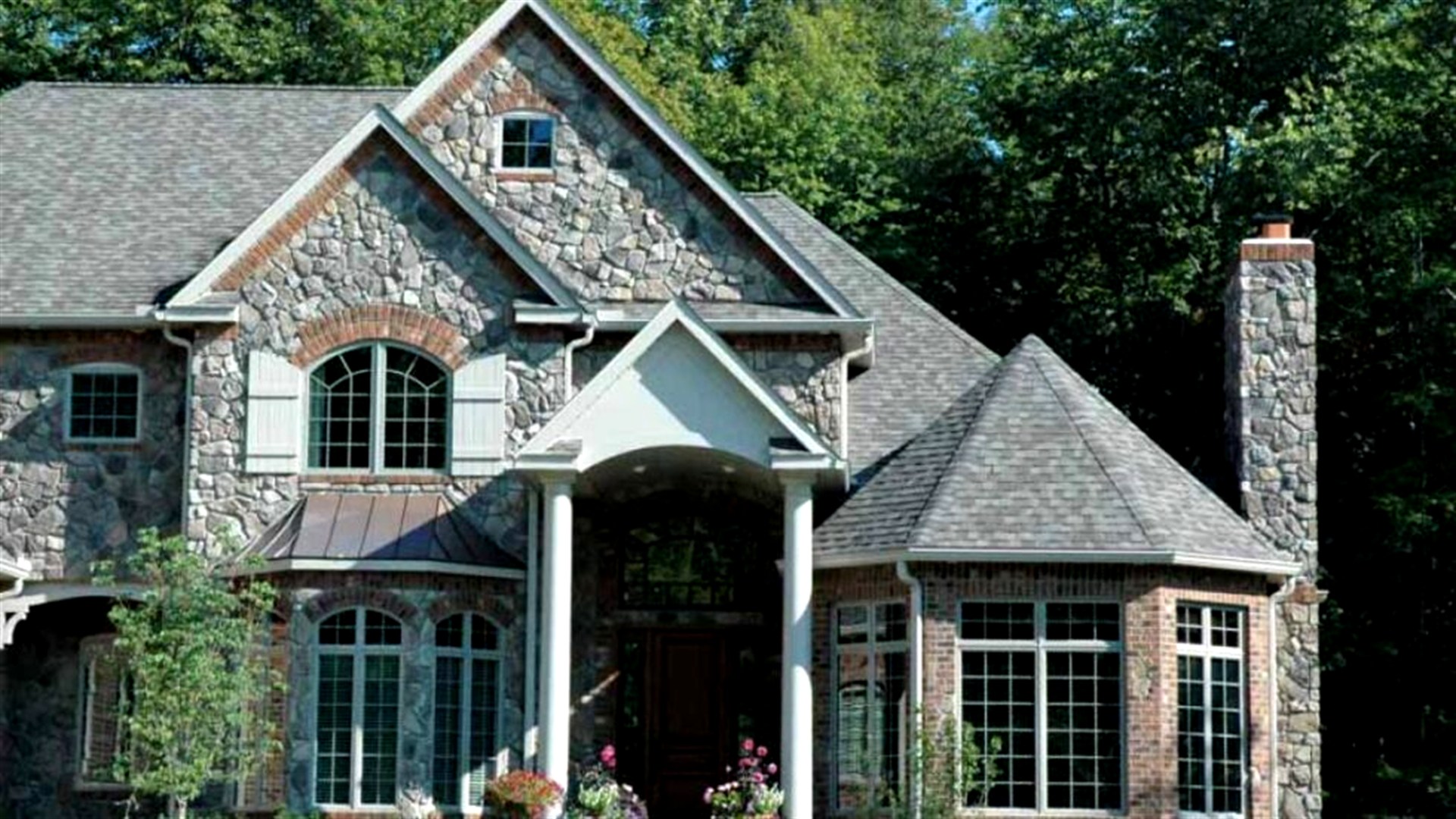 Natural stone landscaping project