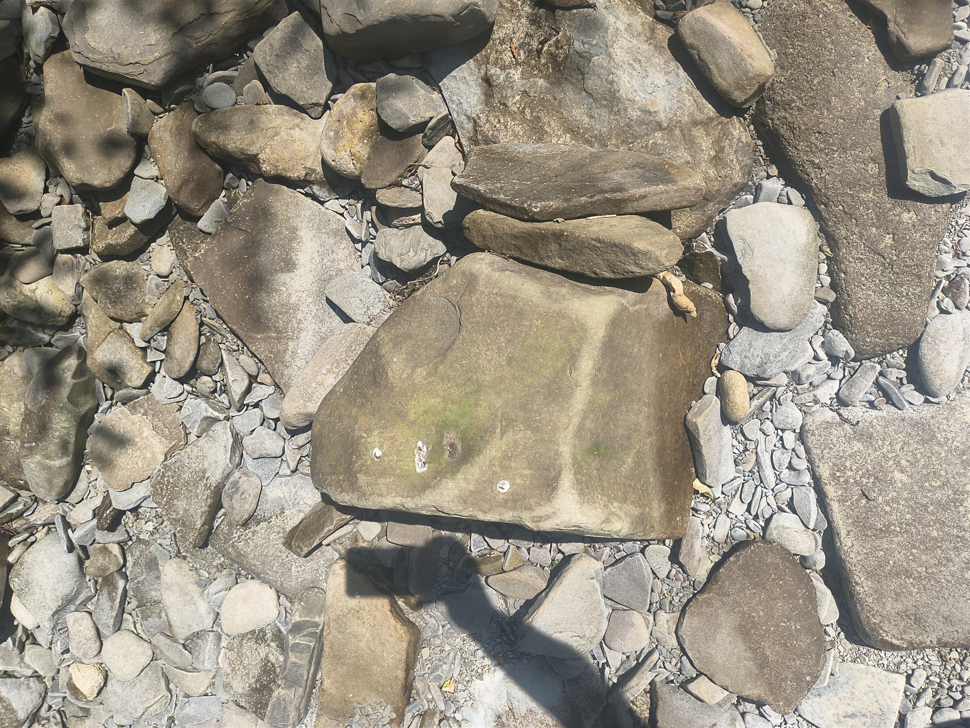 Field stone slab at the Bradford County source